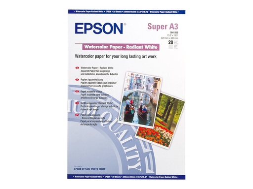 [1013027] EPSON PAPIER AQUARELLE BLANC A3