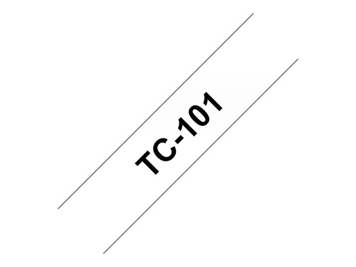 [1253171] Ruban TC 12mm noir / transparent