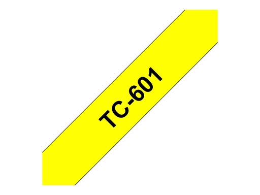 [1253174] Ruban TC 12mm noir / jaune