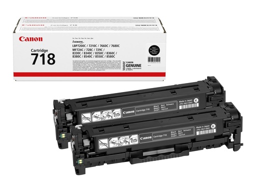 [1516821] CANON 718 BK VP (2PK)