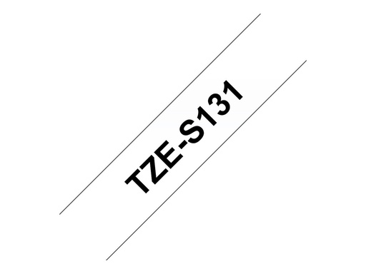 [BROTZE-S131] Ruban TZES Adhésif puissant 12mm Noir/Transparent