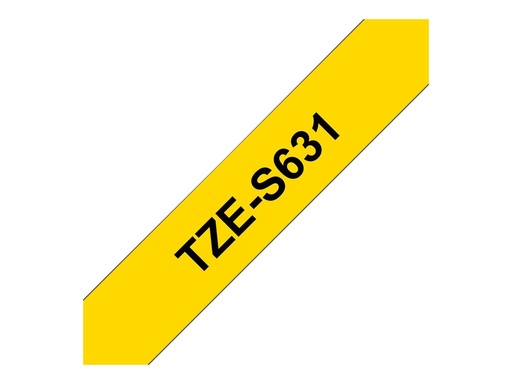 [BROTZES631] Ruban TZES Adhésif puissant 12mm Noir/Jaune