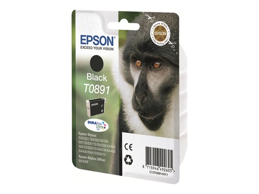 [EPST089140] EPSON Cartouche Singe T0891 Encre DURABrite Ultra Noir 5,8ml