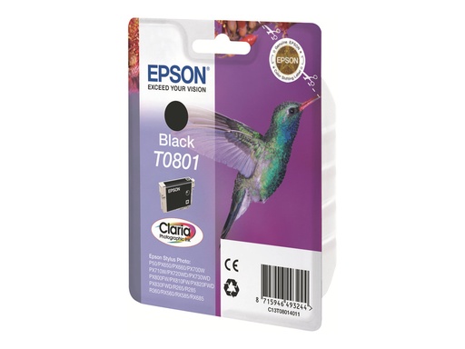 [EPST080140] EPSON Cartouche Colibri T0801 Encre Claria Noir 7,4ml