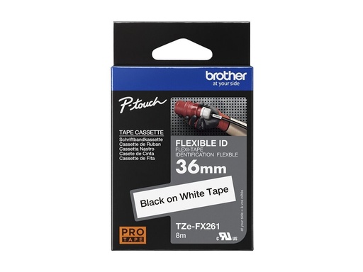 [1713367] BROTHER TZEFX261 36mm Black on White FL