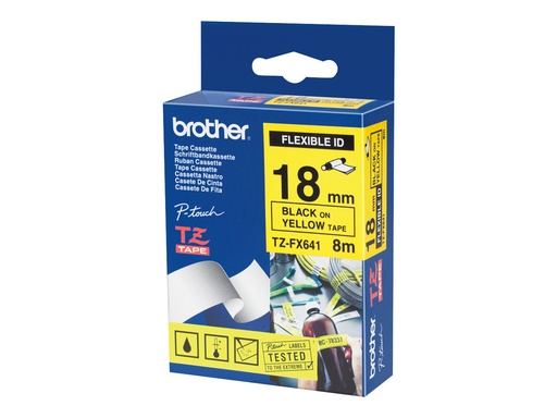 [1724300] BROTHER RUBAN 18mm Noir/Jaune