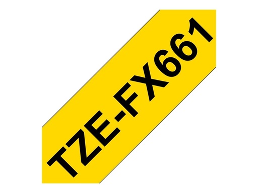 [1724301] BROTHER TZEFX661 36mm Black on White FL