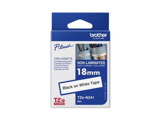 [1746525] Ruban TZEN non-laminé 18mm Noir/Blanc