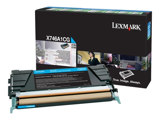 [LEXX746A1CG] LEXMARK Cartouche Toner X74X Cyan 7 000 pages LRP