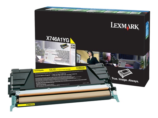 [LEXX746A1YG] LEXMARK Cartouche Toner X74X Jaune 7 000 pages LRP