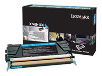 [1818941] LEXMARK XS748 CYAN HY RT TONER 10K BSD