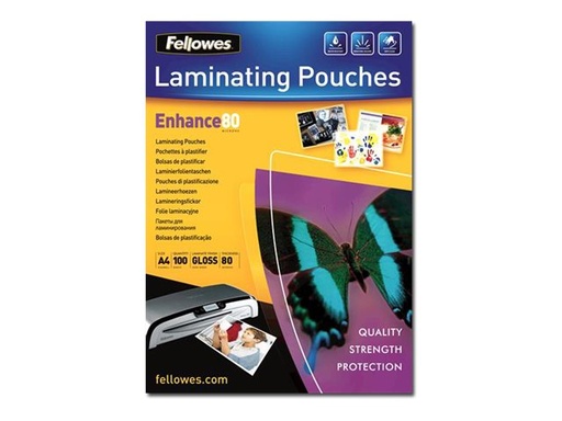 [FELLACC5306114] Fellowes pochette de plastification  80MIC A4 GLOSS 100PK 5306114