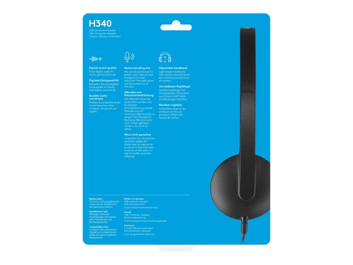 [2534090] LOGI H340 USB Headset black
