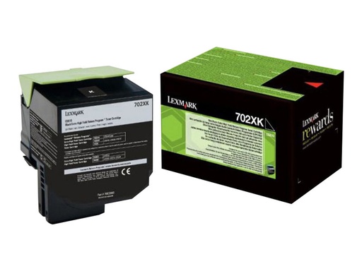 [LEX70C2XK0] LEXMARK Cartouche Toner 702XK Très Haute Capacité Noir 8 000 pages