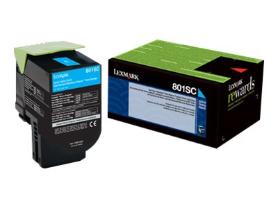 [LEX80C2SC0] LEXMARK Cartouche Toner 802SC Cyan 2 000 pages