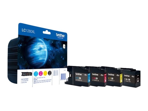 [BROLC1280XLVAL] Pack Cartouche d'encre LC1280P 4 couleurs