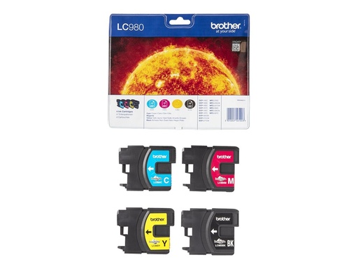 [BROLC980VAL] Pack Cartouche d'encre LC980P 4 couleurs