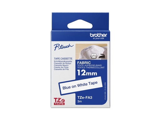 [2100512] Ruban TZ textile 12mm bleu / blanc