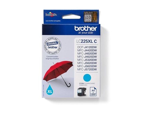[BROLC225XLC] Cartouche d'encre LC225XLC Cyan 1200 pages