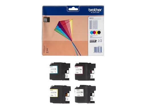 [BROLC223VALBP] Pack de 4 cartouches LC223VALBP BK+C+M+Y