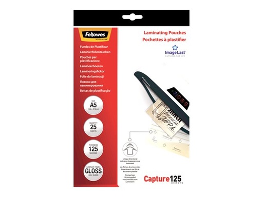 [FELLACC5396101] Fellowes pochette de plastification A5 125MC RTL25PK 5396101
