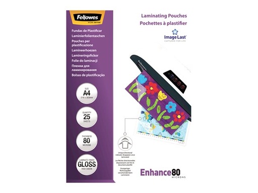[FELLACC5396205] Fellowes pochette de plastification  80MIC A4 25PK 5396205 !