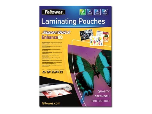 [FELLACC5440001] Fellowes SUPERQUICK pochette de plastification  80MIC A4 100PK 5440001