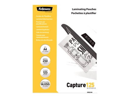 [FELLACC5314903] Fellowes pochette de plastification 125MIC A4 250PK 5314903