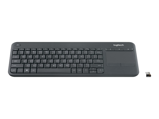 [2414530] Clavier USB AZERTY compact sans fil K400 plus noir