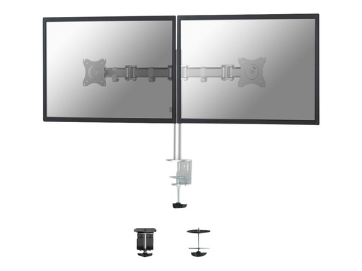 [2438622] NEOMOUNTS Flat Desk Mount 2 screens Silv