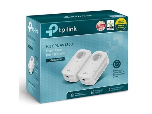[2465527] Kit de 2 CPL 1200Mbits RJ45 Giga M/F