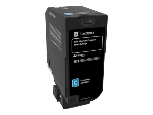 [LEX74C2HCE] LEXMARK Cartouche toner Corporate Haute Capacité Cyan 12 000 pages