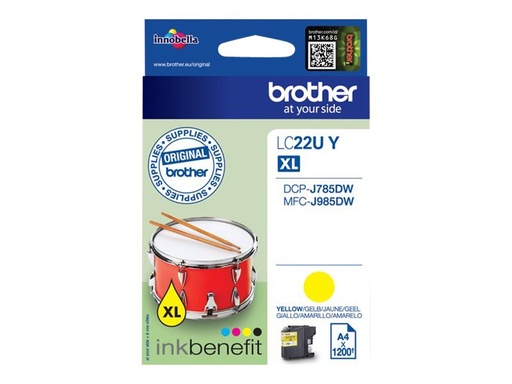 [BROLC22UY] Cartouche d'encre LC22U Y Jaune 1200 pages