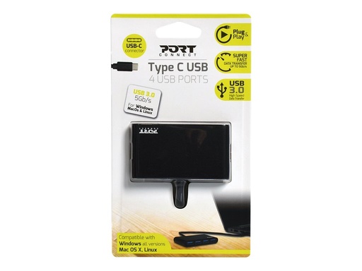 [2626932] Hub USB 3.0 C vers 4 ports A
