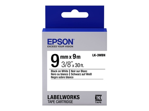[2628513] EPSON LC3WBN Tape Noir sur Blanc 9mm/9m