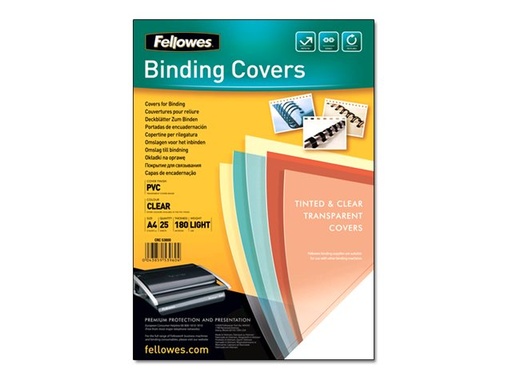 [2642661] FELLOWES COUV A4 TRANSPARENT 180 MIC 25