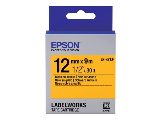 [2649460] EPSON LK-4YBP Couleur pastel Noir/Jaune
