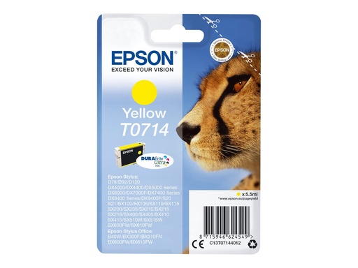 [EPST071440] EPSON Cartouche Guépard T0714 Encre DURABrite Ultra Jaune 5,5ml