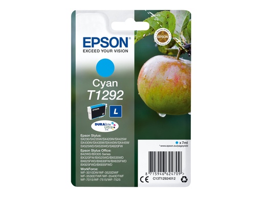 [EPST129240] EPSON Cartouche Pomme T1292 Encre DURABrite Ultra Cyan 7ml