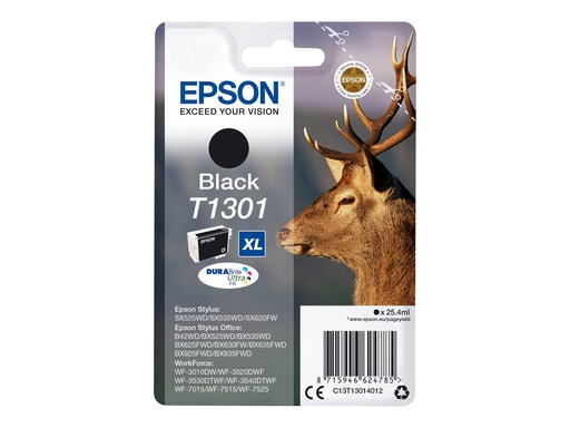 [EPST130140] EPSON Cartouche Cerf T1301 Encre DURABrite Ultra Noir XL 25,4ml