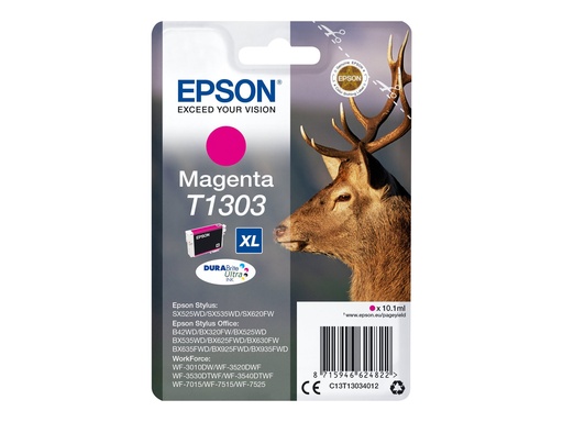 [EPST130340] EPSON Cartouche Cerf T1303 Encre DURABrite Ultra Magenta XL 10,1ml