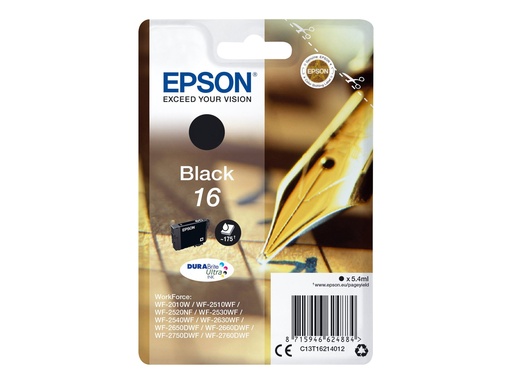 [EPST162140] EPSON Cartouche Stylo à plume 16 Encre Durabrite Noir 5,4ml