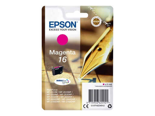 [EPST162340] EPSON Cartouche Stylo à plume 16 Encre Durabrite Magenta 3,1ml