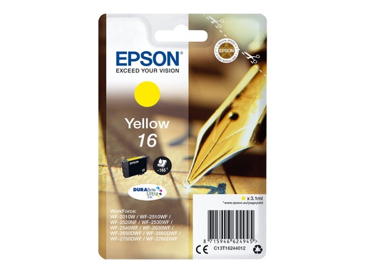 [EPST162440] EPSON Cartouche Stylo à plume 16 Encre Durabrite Jaune 3,1ml