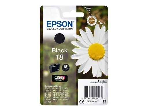 [EPST180140] EPSON Cartouche P querette 18 Encre Claria Home Noir 5,2ml