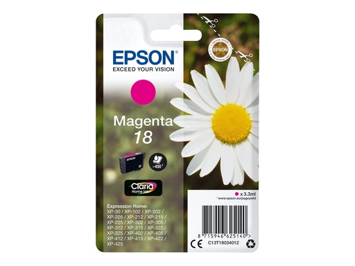 [EPSC13T18034022] EPSON 1LB 18 magenta ink claria w/s