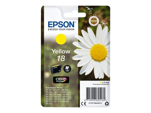[EPST180440] EPSON Cartouche P querette 18 Encre Claria Home Jaune 3,3ml