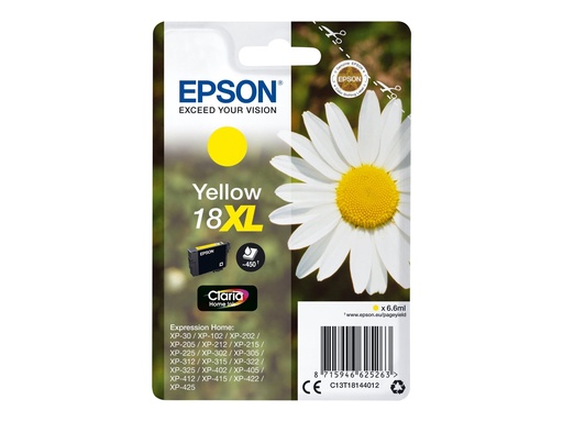 [EPST181440] EPSON Cartouche P querette 18XL Encre Claria Home Jaune XL 6,6ml
