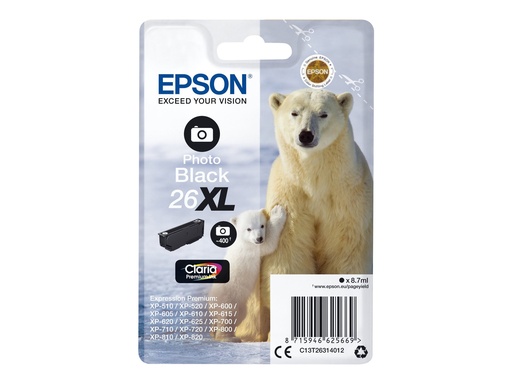 [2666478] EPSON 5LB 26XL photoblac claria prem w/s