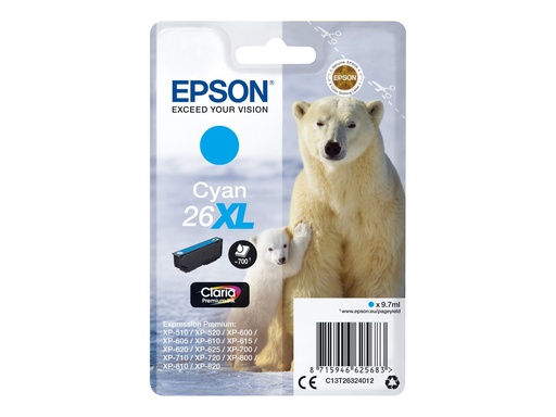 [2666480] EPSON 1LB 26XL ink cartridge cyan